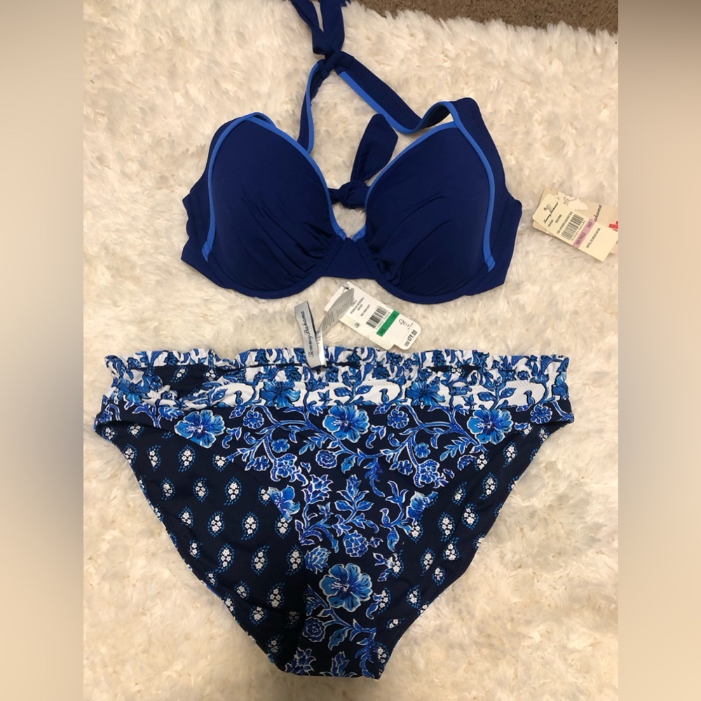 Tommy Bahama 2 piece Bathing Suit Offshore Blue/Hati Blue NWT